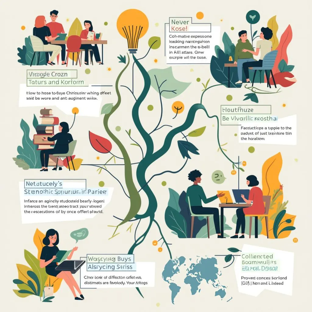 Diagrama ilustrando el método comunicativo en la enseñanza de idiomas